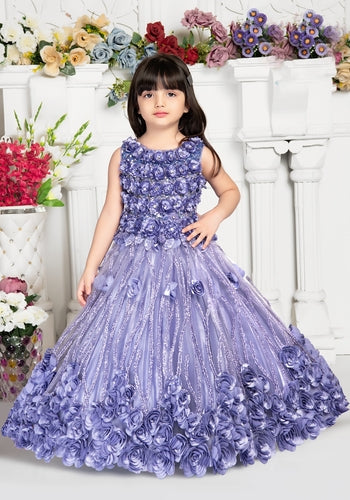 Lavender colour frock best sale