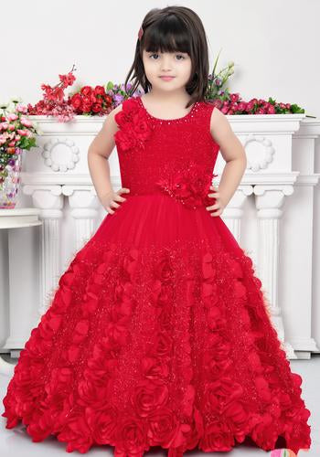 Red long frocks for fashion ladies