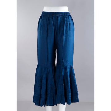 Teal Blue Colour Sharara Pants