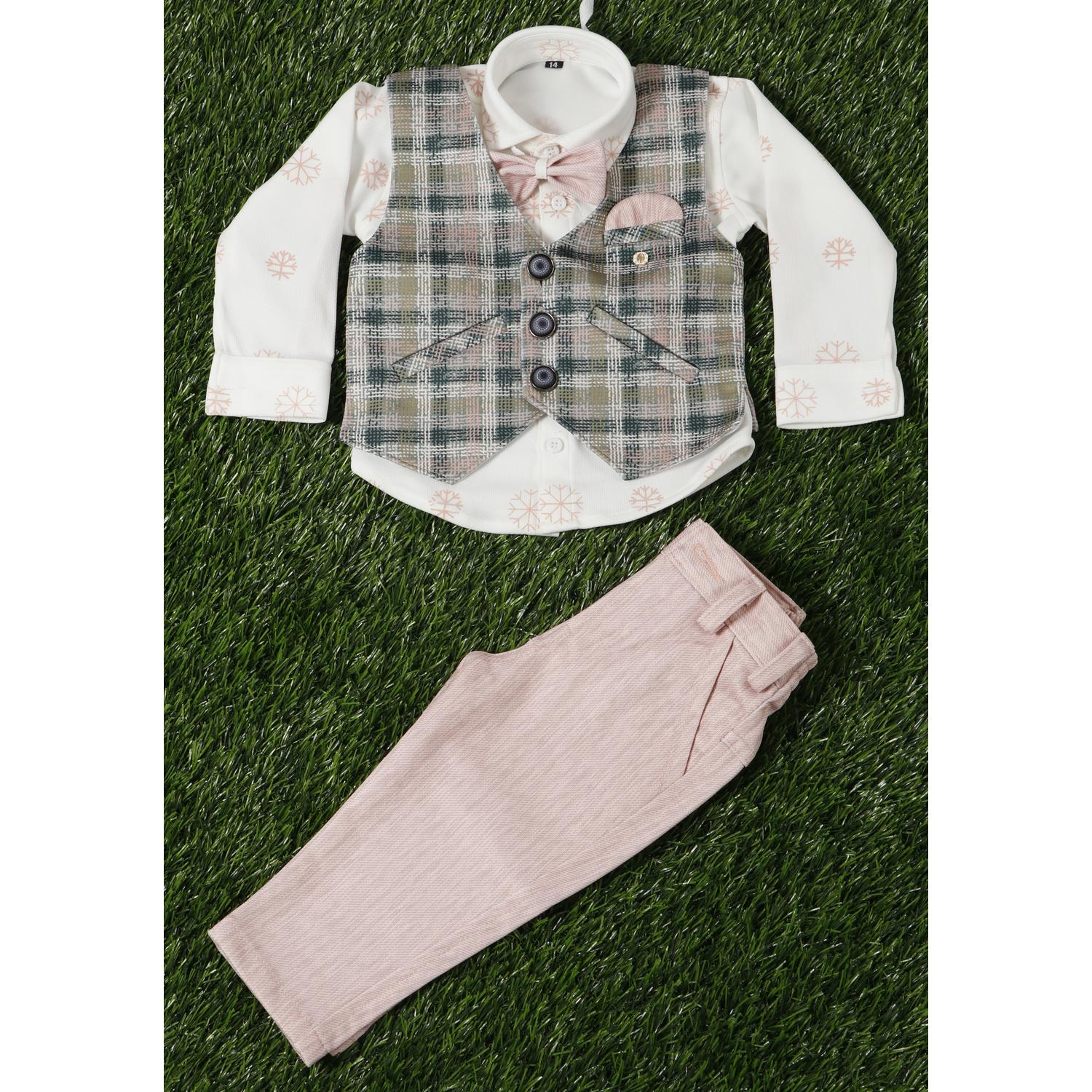 Multi & Peach Colour Boys Suit