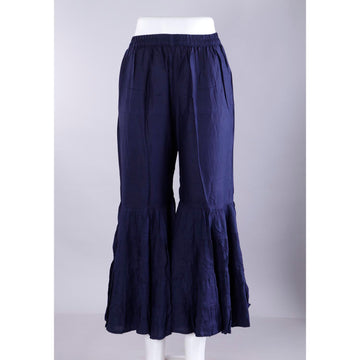 Navy Blue Colour Sharara Pants One