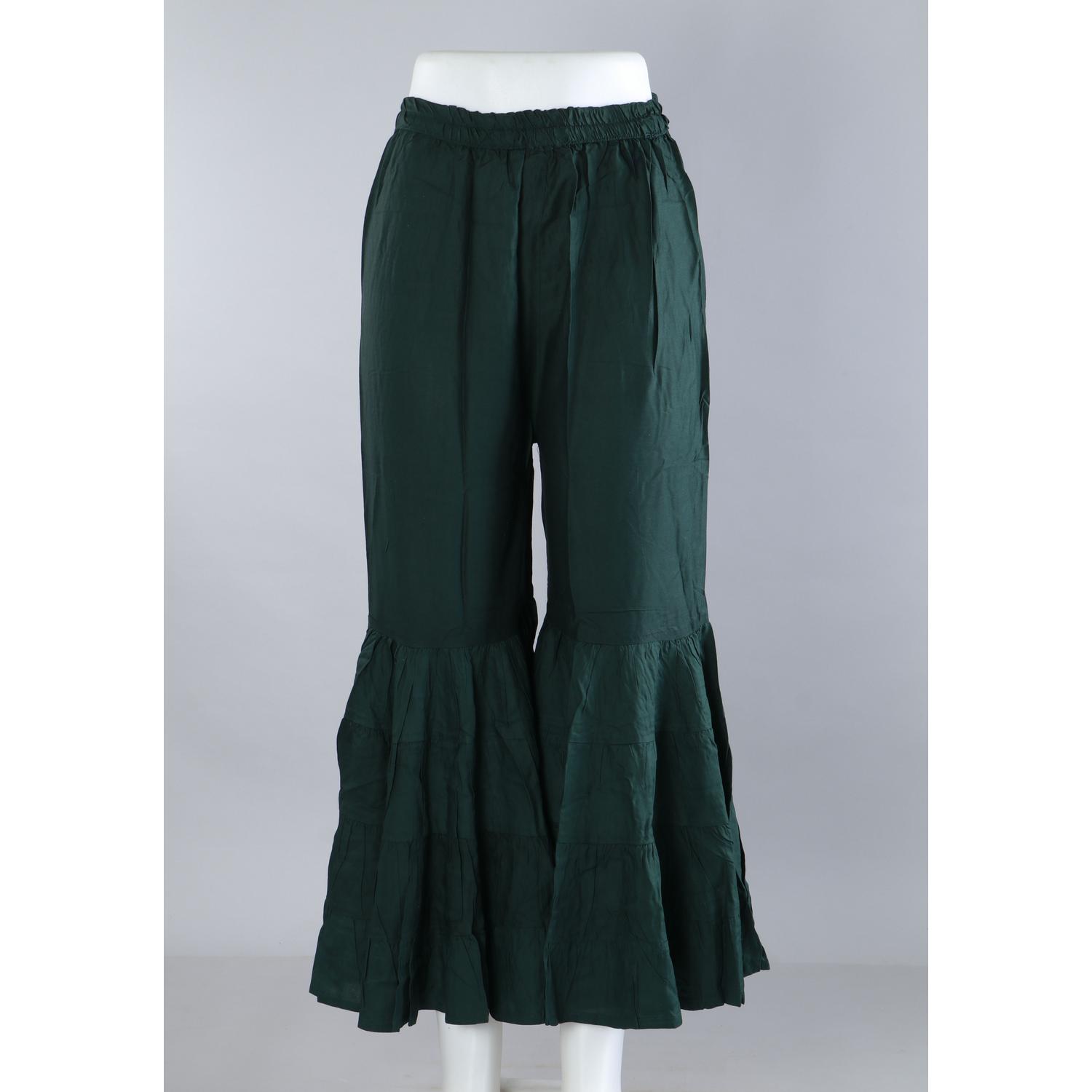 Green Colour Sharara Pants