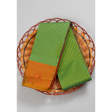 Green Colour Aparna Saree with Golden Border