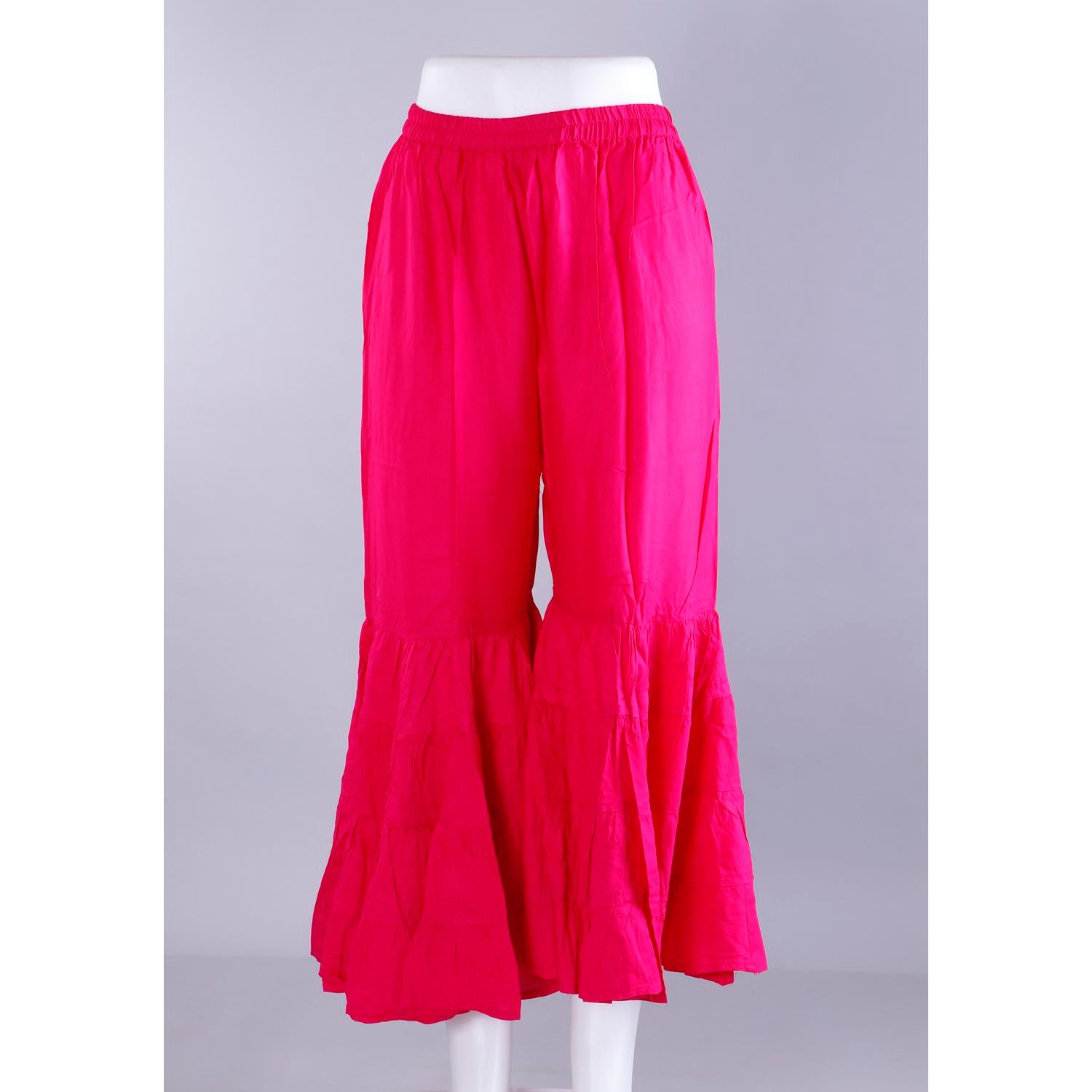 Pink Colour Sharara Pants One