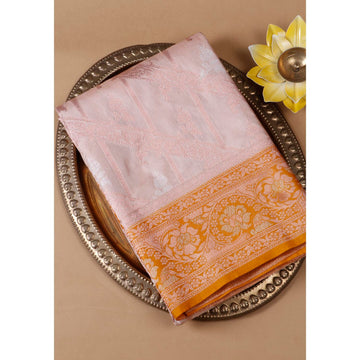 Cream Colour Banarasi Silk Saree