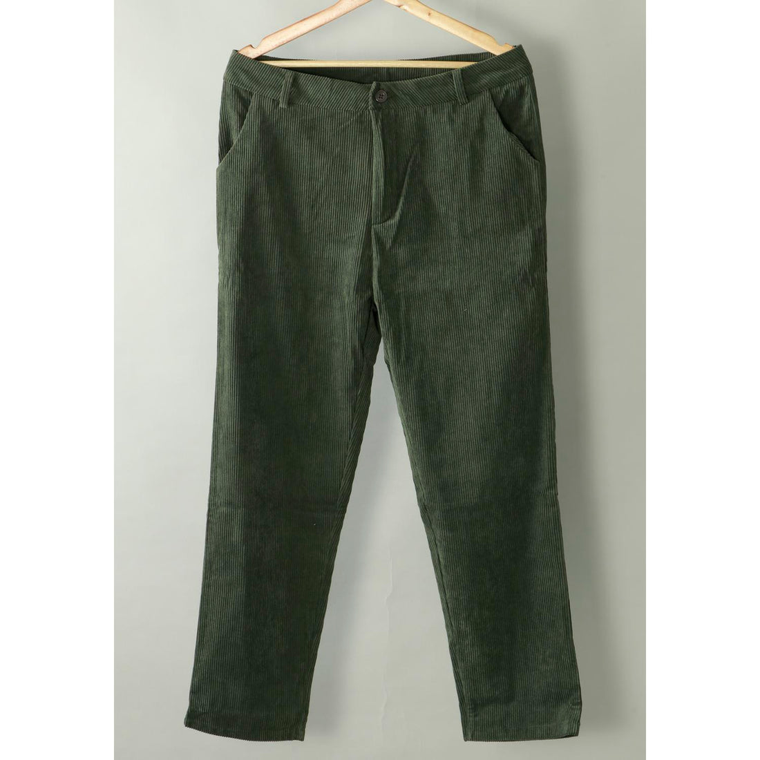 Women's Dark Green Colour Cotton Pant
