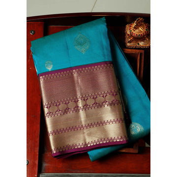 Blue Colour Traditional Saree 1