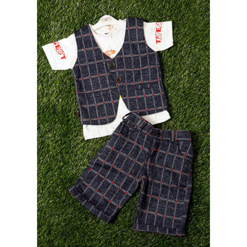 Navy Blue Colour Boys Suit