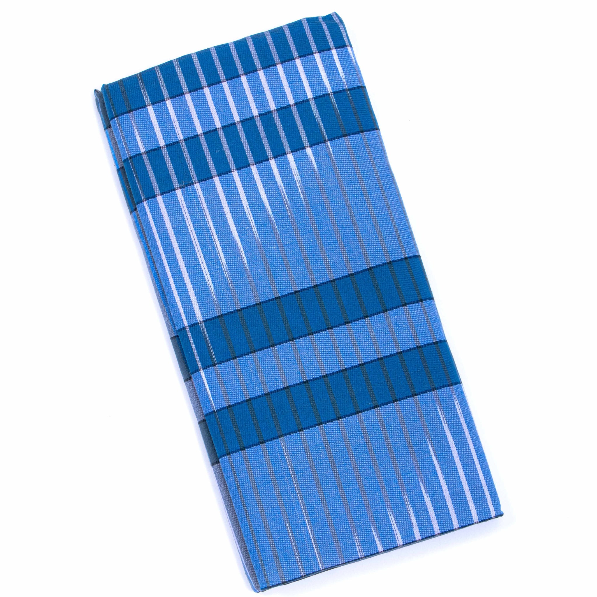 Sangu Brand Blue Checkered 2.10 m Stitched Lungi