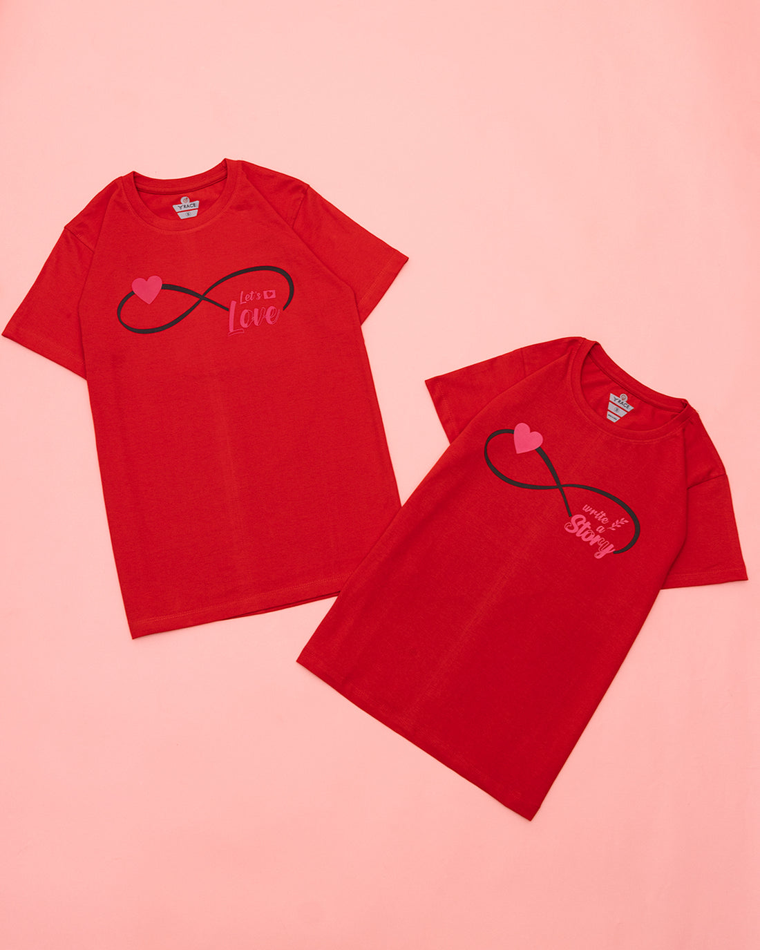 Red Printed Couple T Shirt