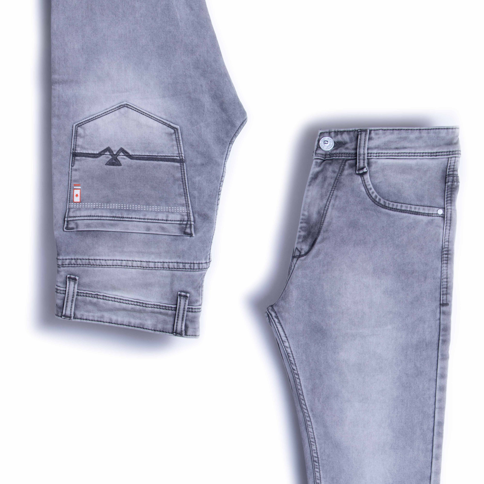 Men's Slim Fit Grey Colour Jeans Pants