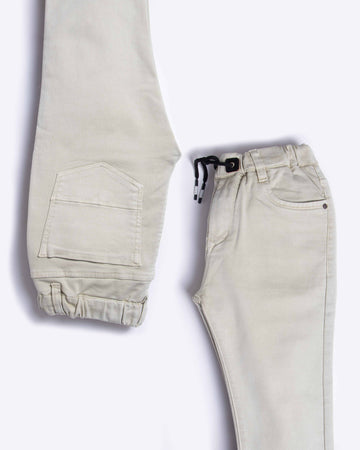 Men's Slim Fit Cream Colour Jeans Pants