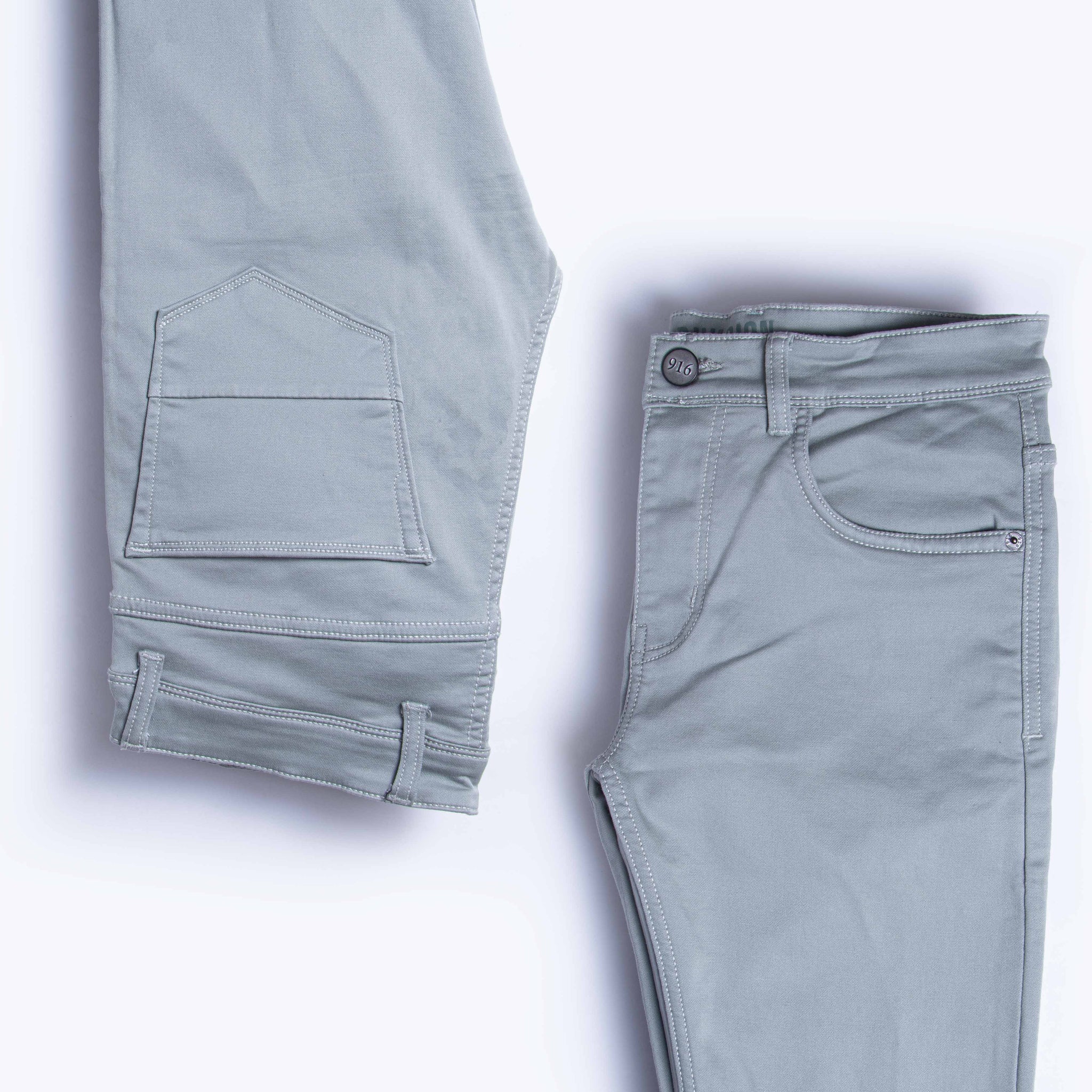 Men's Slim Fit Grey Colour Jeans Pants