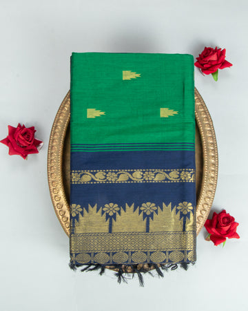 Green Colour Kalyani Cotton Saree