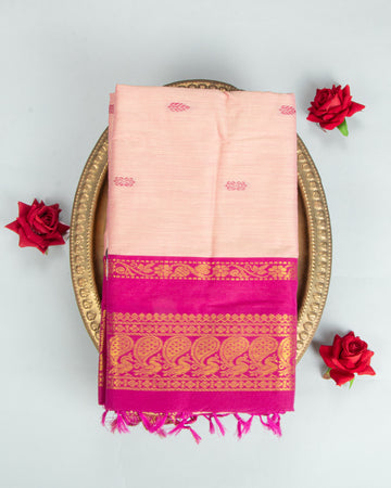 Pink Colour Kalyani Cotton Saree