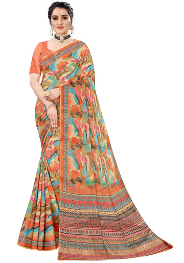 Multi Colour Fancy Silk Saree