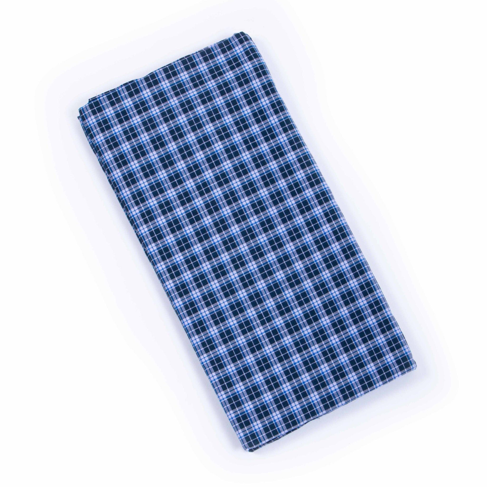 Sangu Brand Blue Checkered 2.10 m Stitched Lungi