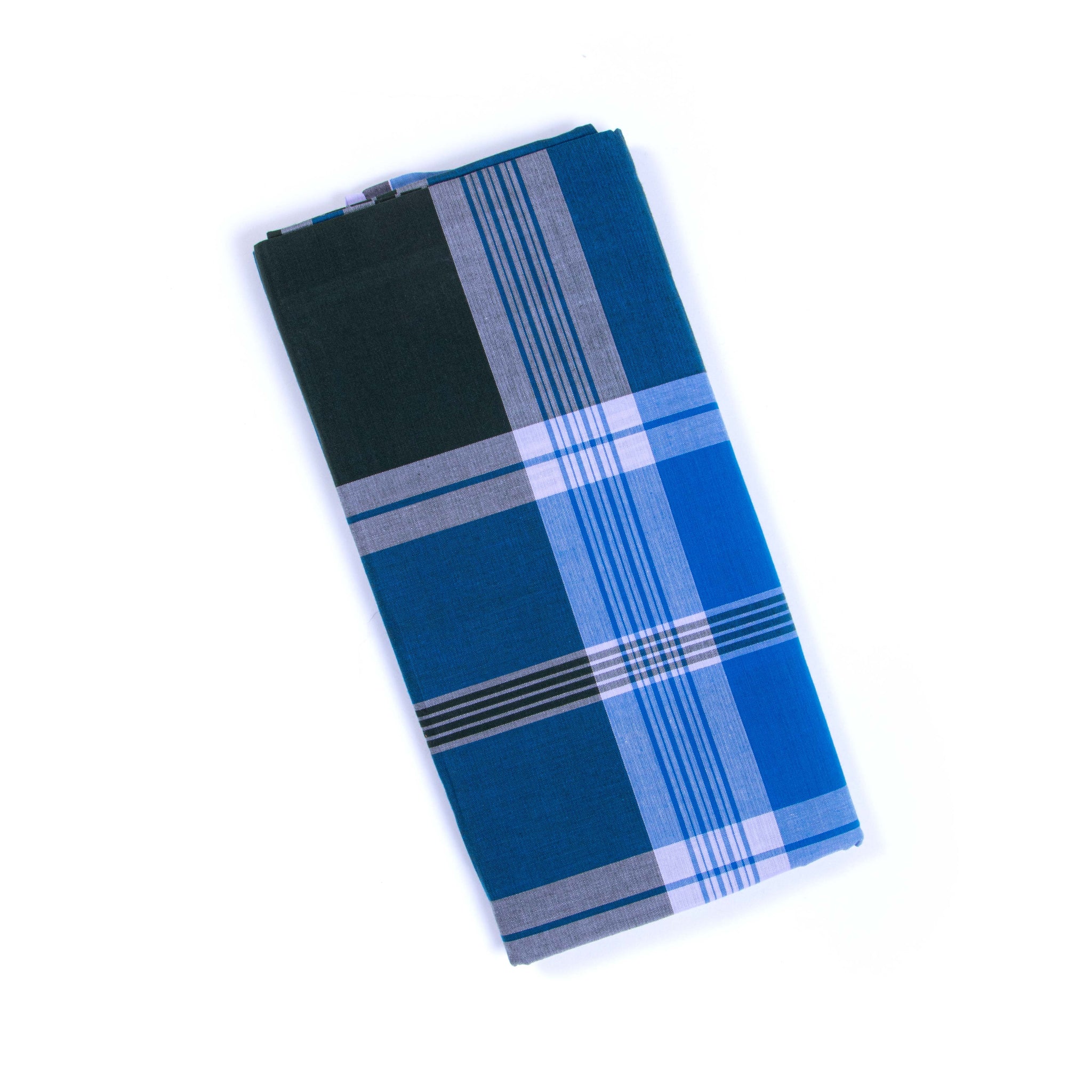 999 Brand Blue Checkered 2.10 m Stitched Lungi