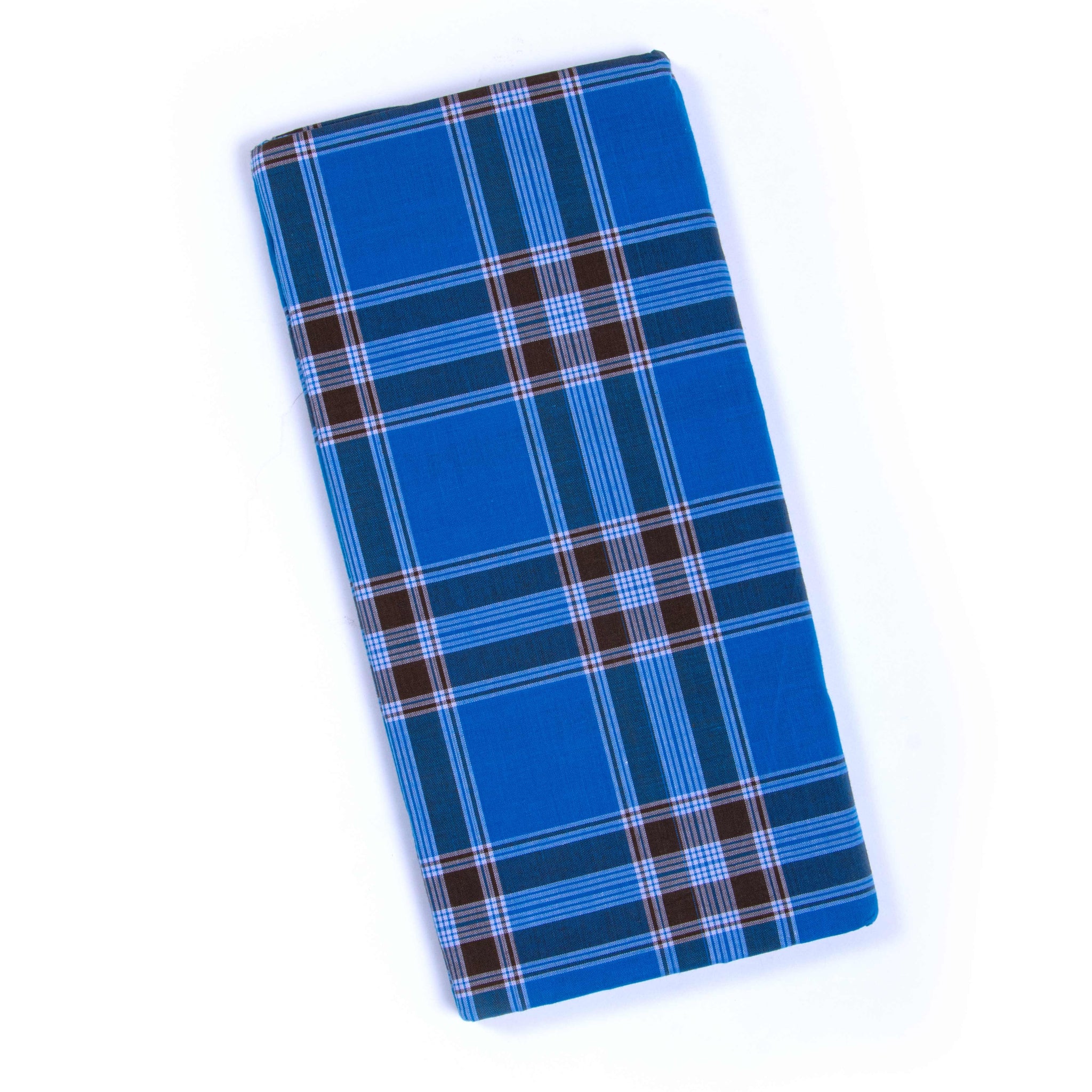 999 Brand Blue Checkered 2.10 m Stitched Lungi