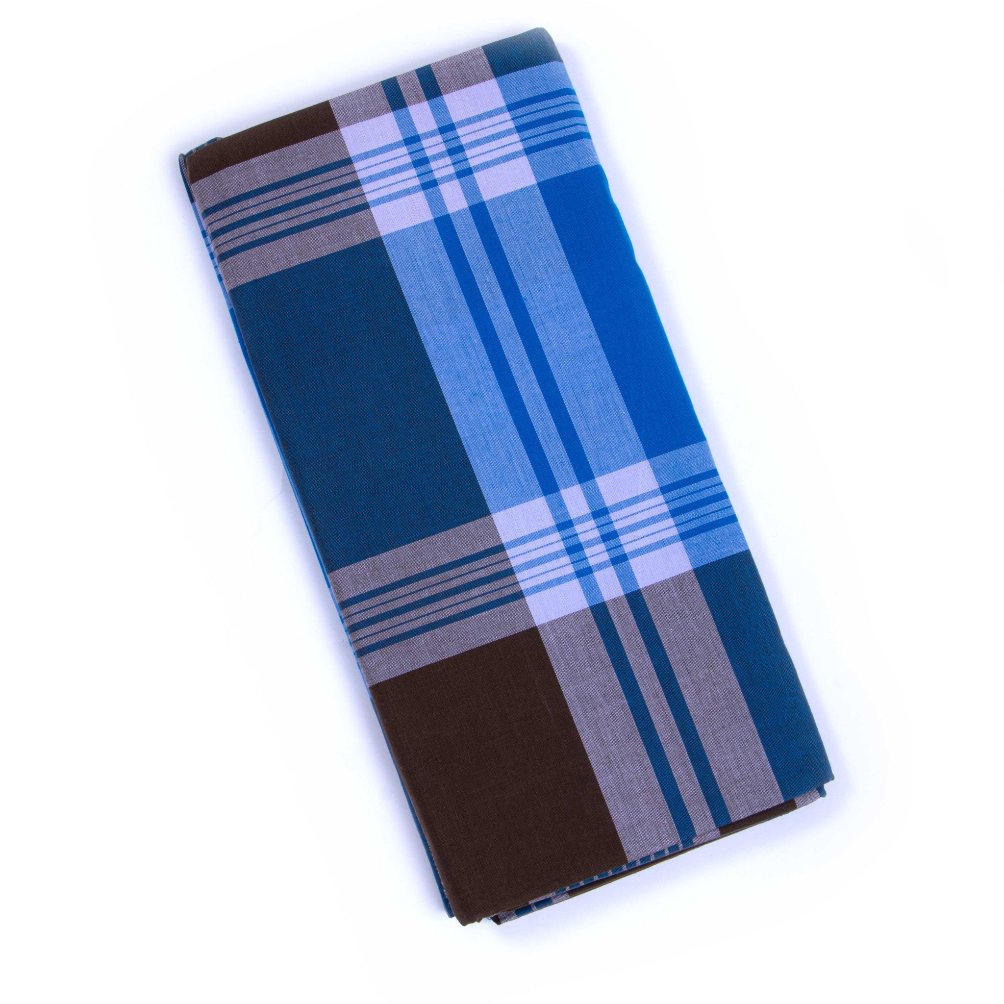 999 Brand Blue Checkered 2.10 m Stitched Lungi