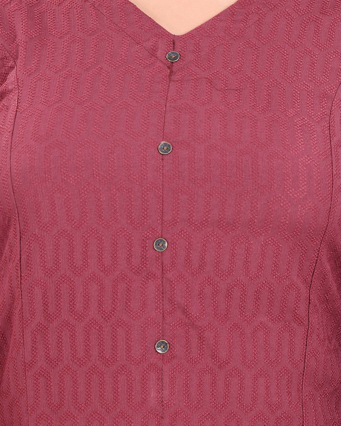 Designer maroon colour women's kurti