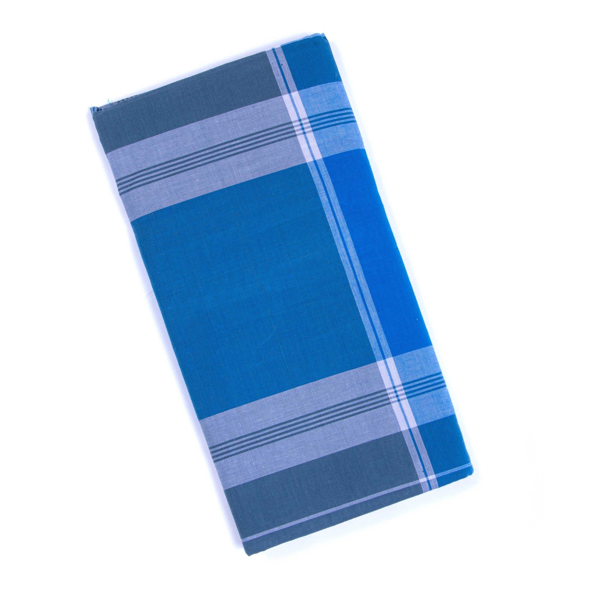 999 Brand Blue Checkered 2.10 m Stitched Lungi