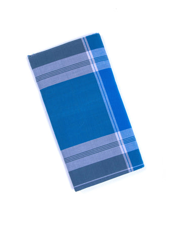 999 Brand Blue Checkered 2.10 m Stitched Lungi