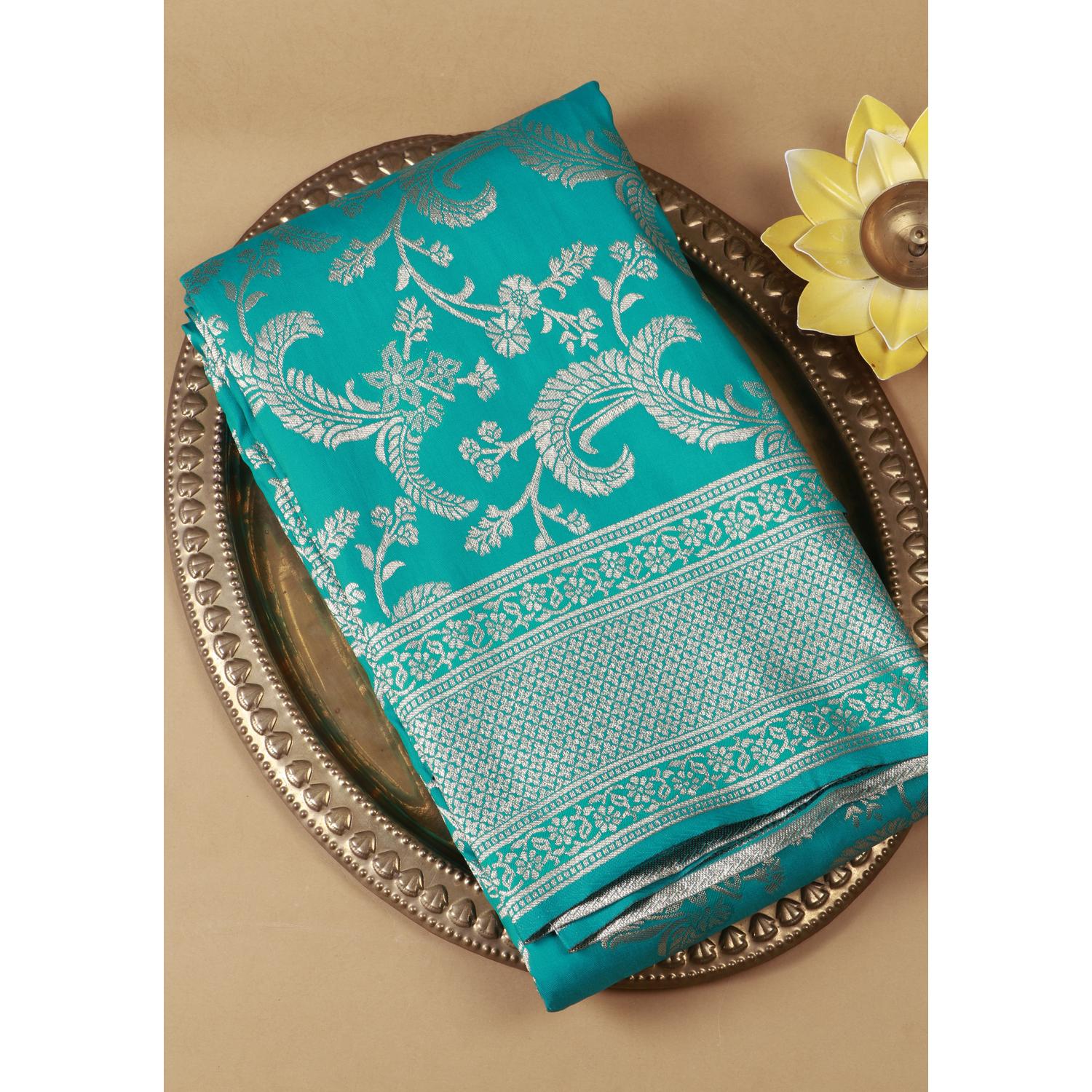 Green Colour Banarasi Silk Saree