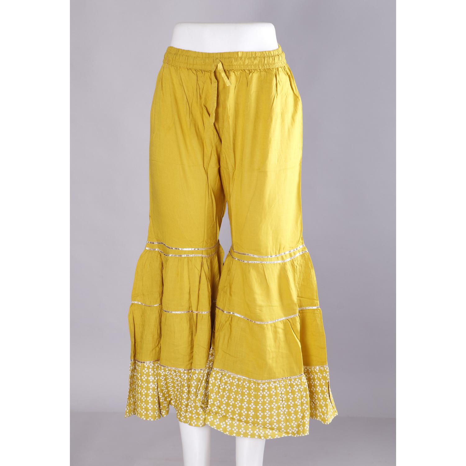 Mustard Colour Sharara Pants