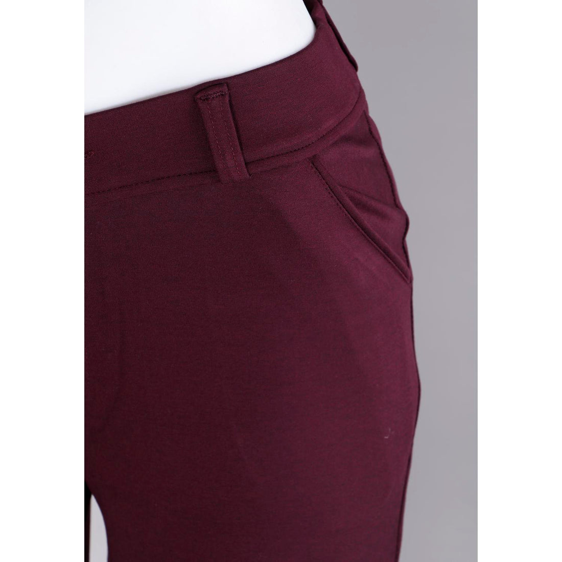 Women's Wine Colour Lycra Pant
