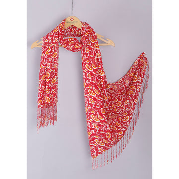 Red Colour Printed Stole