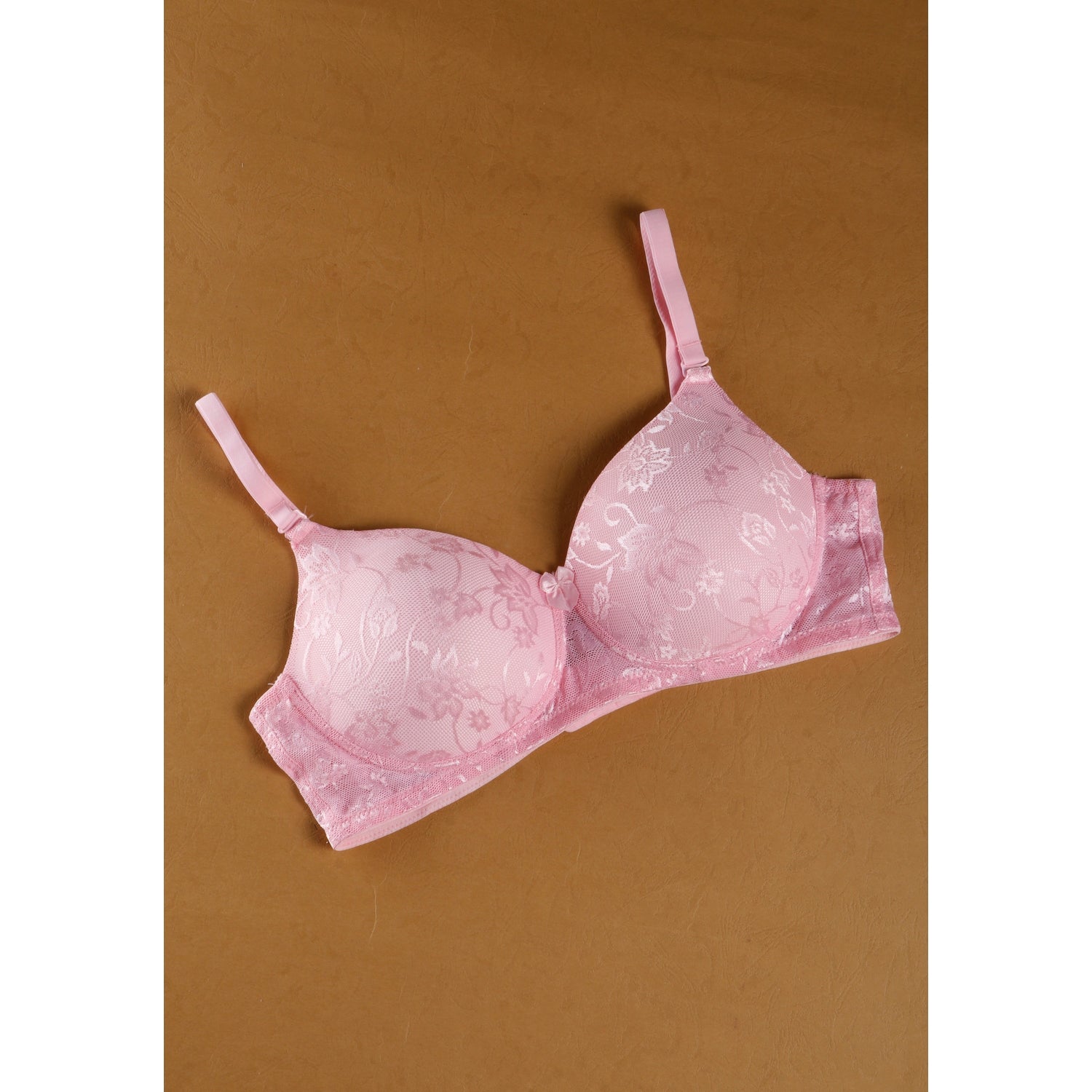 Pink Colour Regular Bra