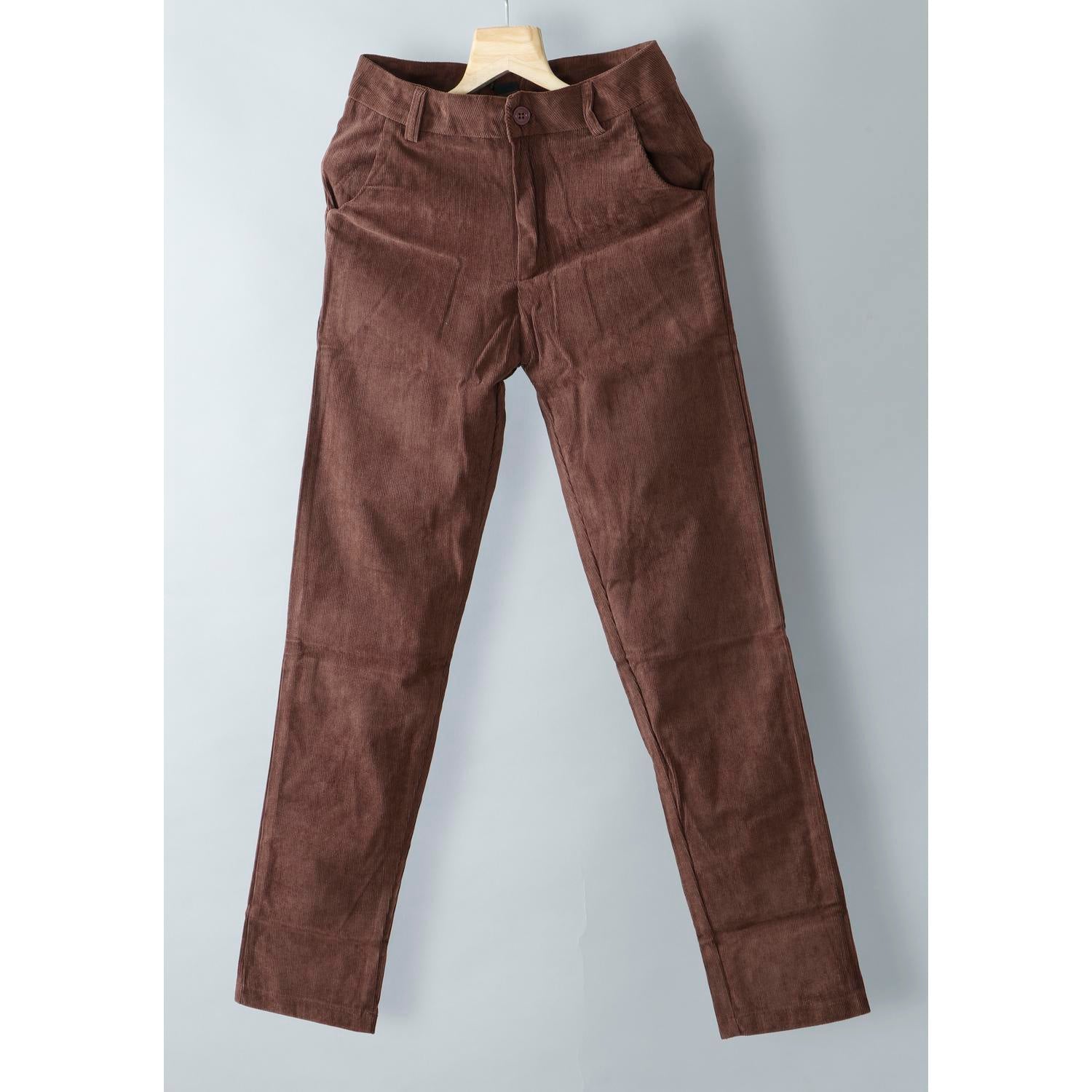 Women's Brown Colour Cotton Pant