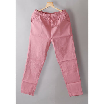 Women's Onion Pink Colour Cotton Pant