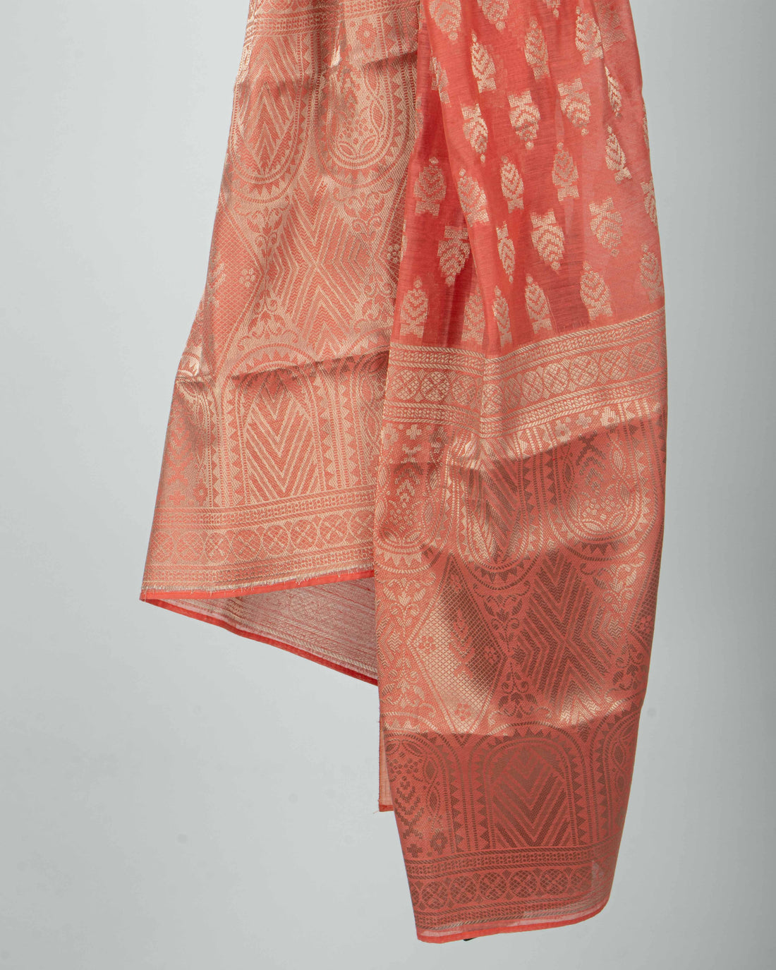 Orange Colour Printed Stole