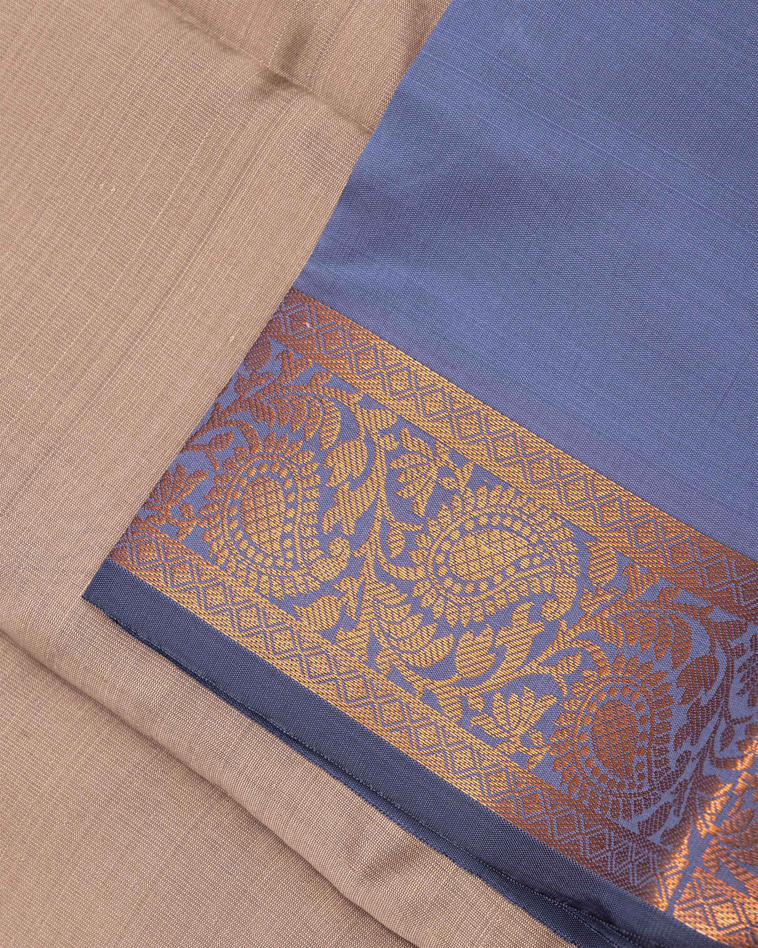 Grey Colour Silk Cotton Saree