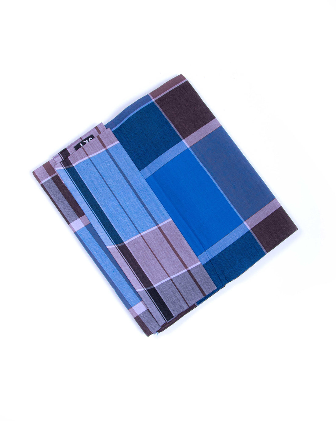 JKT Brand Blue Checkered 2.10 m Stitched Lungi