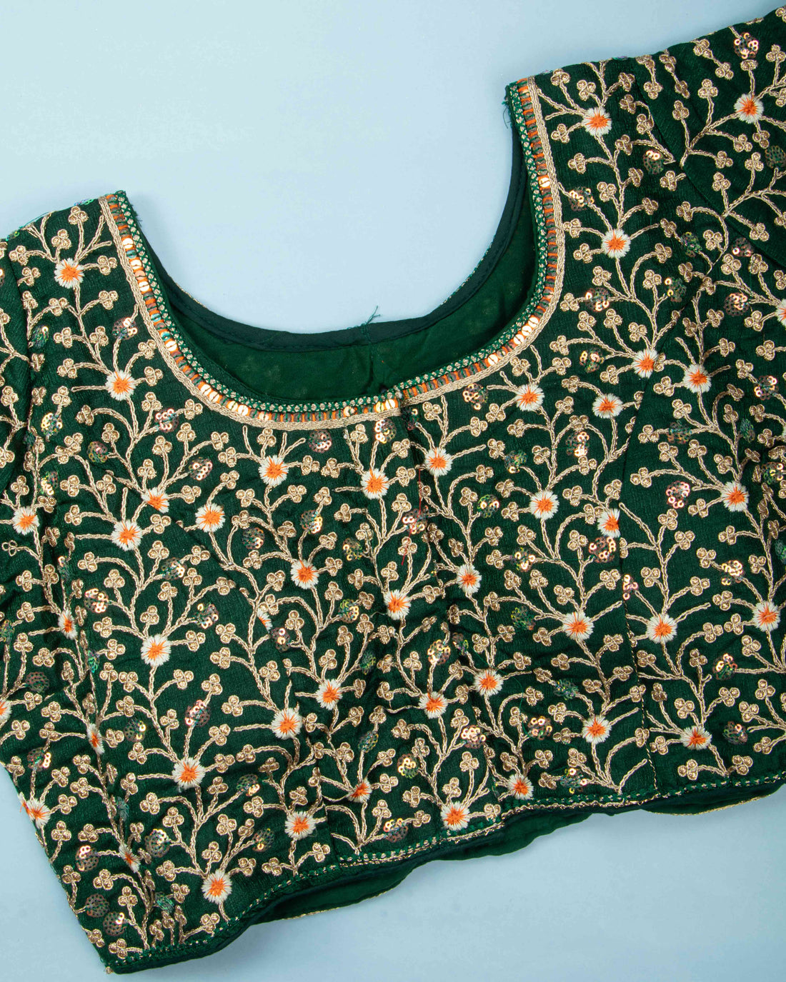 Green Colour Readymade Blouse