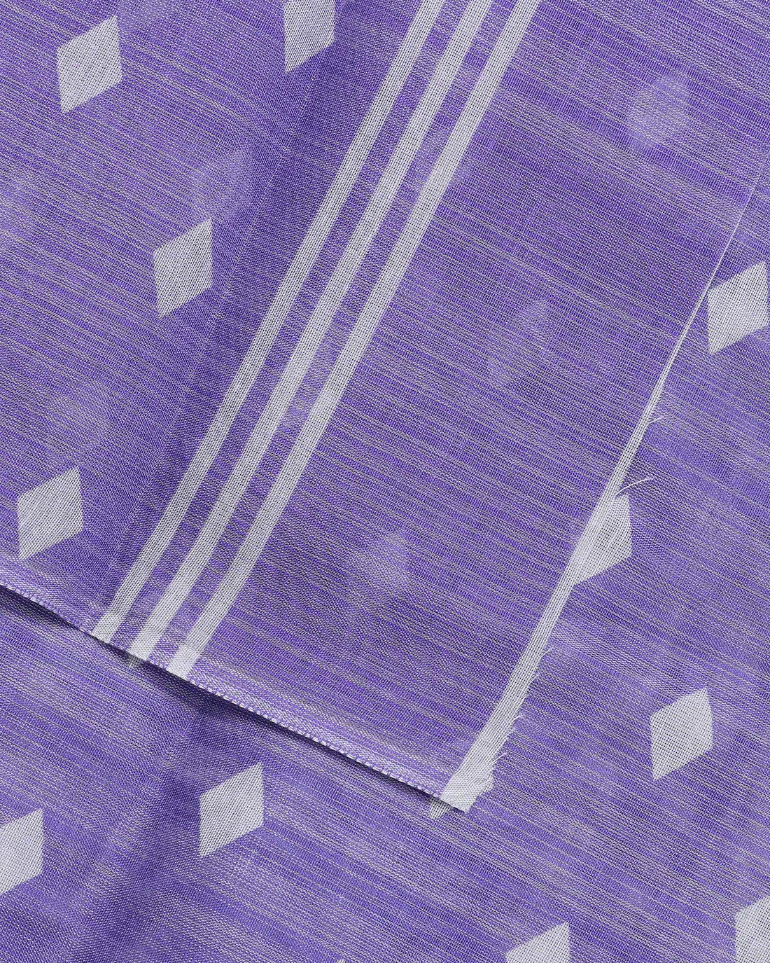 Nayanthara Violet Colour Checked Design Tissue Saree