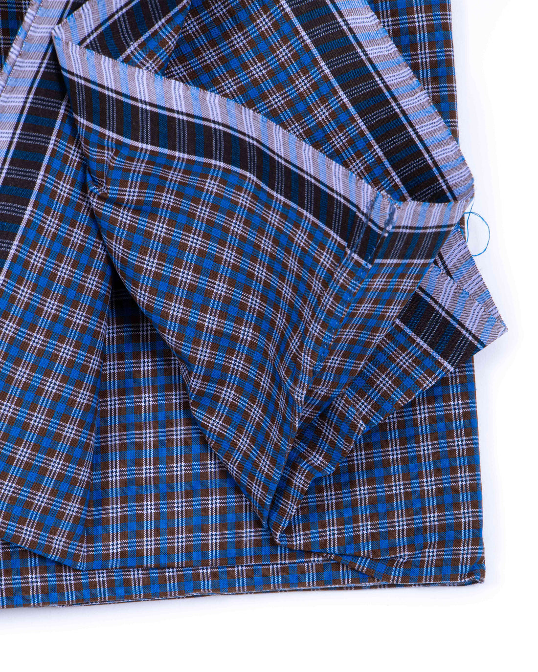 Sangu Brand Blue Checkered 2.10 m Stitched Lungi