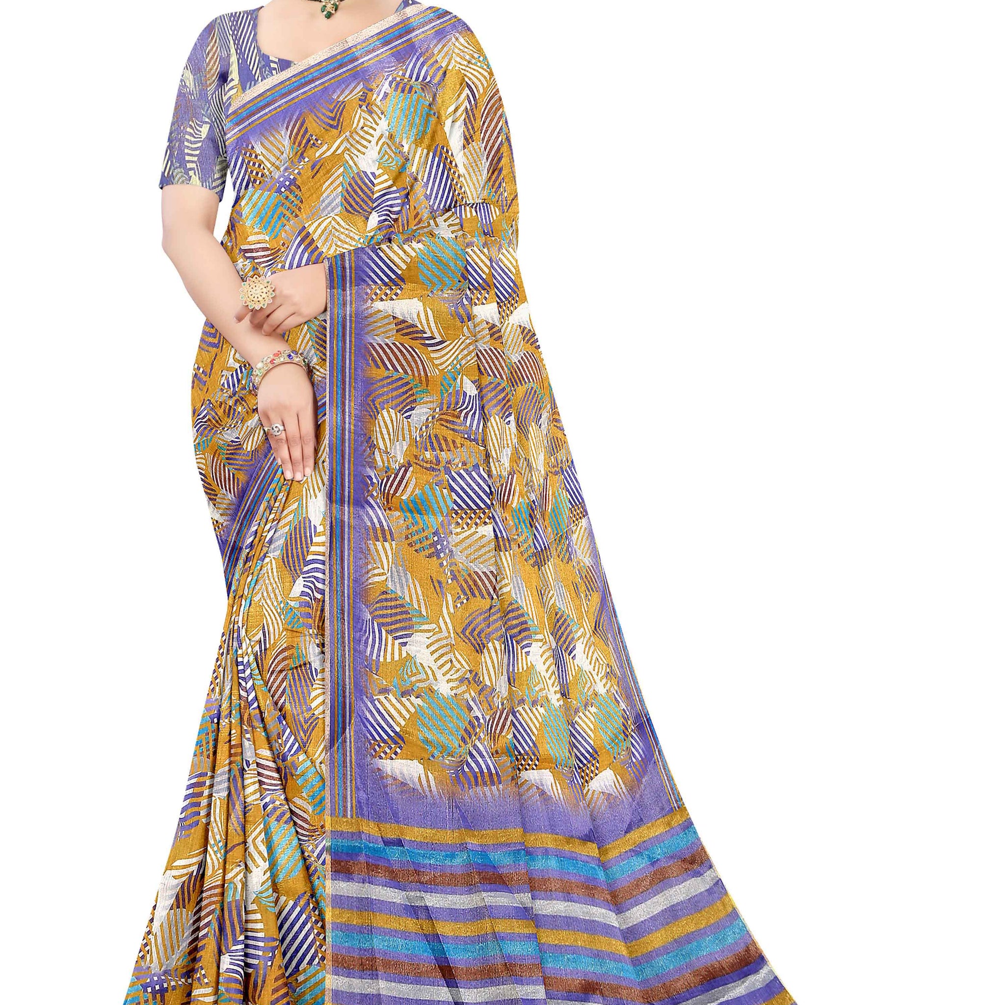 Multi Colour Fancy Silk Saree