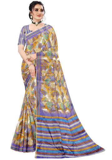 Multi Colour Fancy Silk Saree