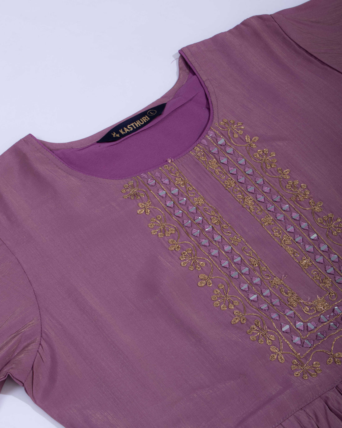 Designer Purple Colour Embroidered Women's Kurti