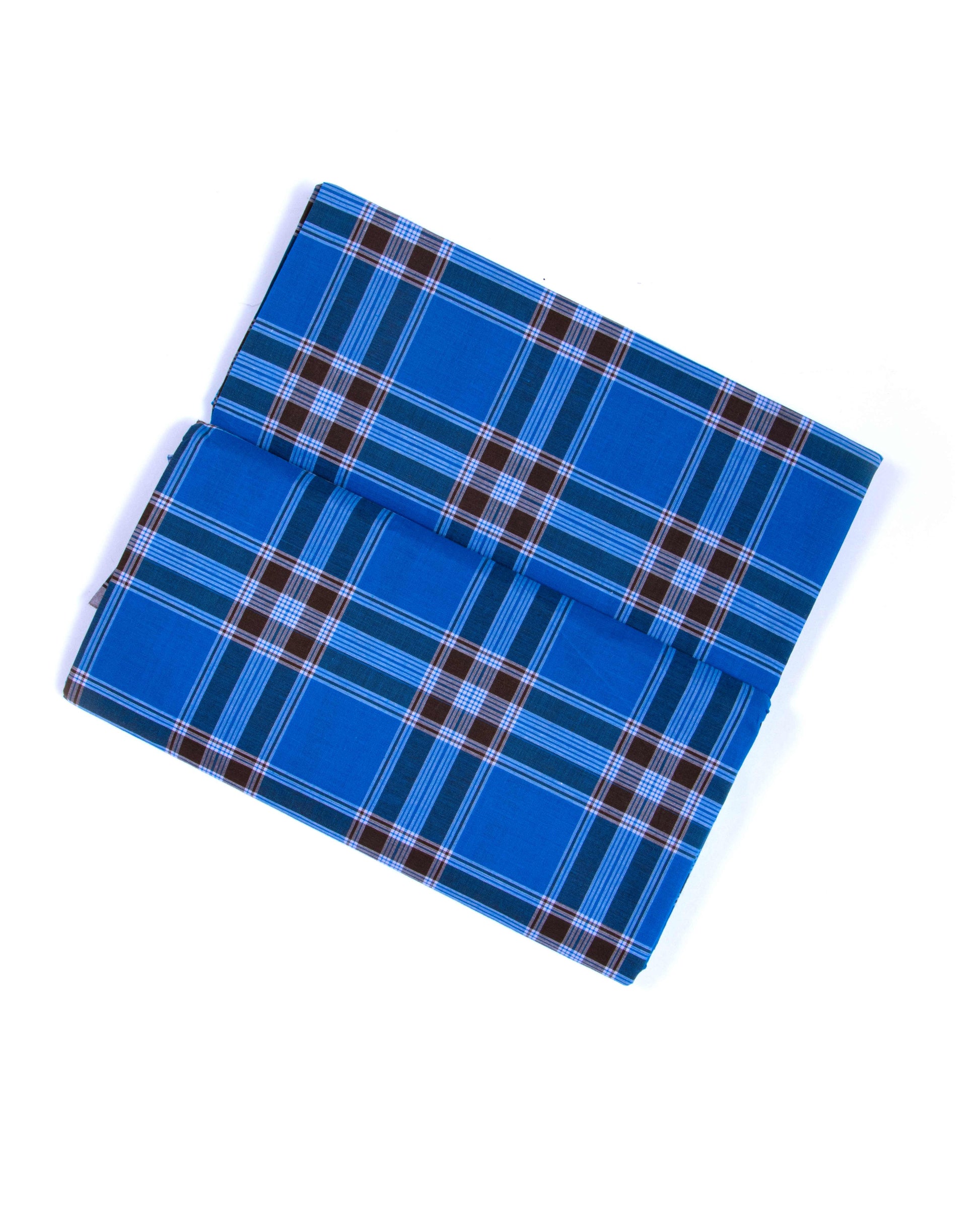 Shop 999 Brand Blue Checkered 2.10 m Stitched Lungi