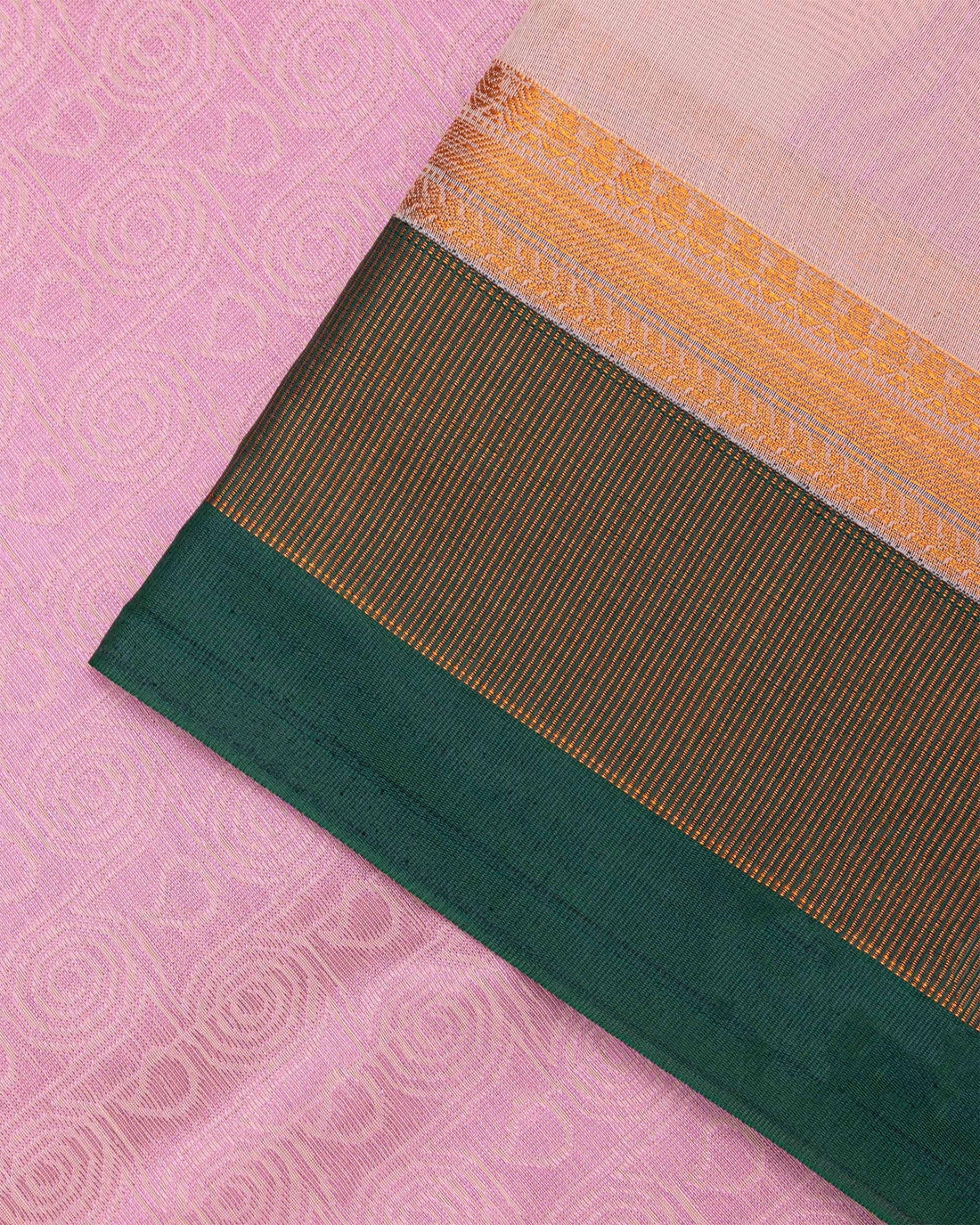 Light Pink Printed Silk Cotton Saree