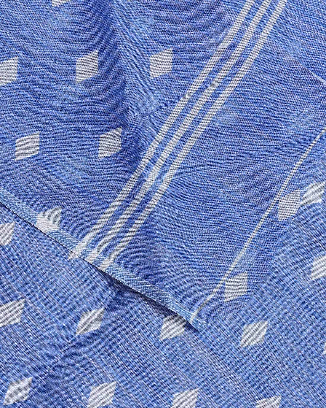 Nayanthara Royal Blue Colour Checked Design Tissue Saree