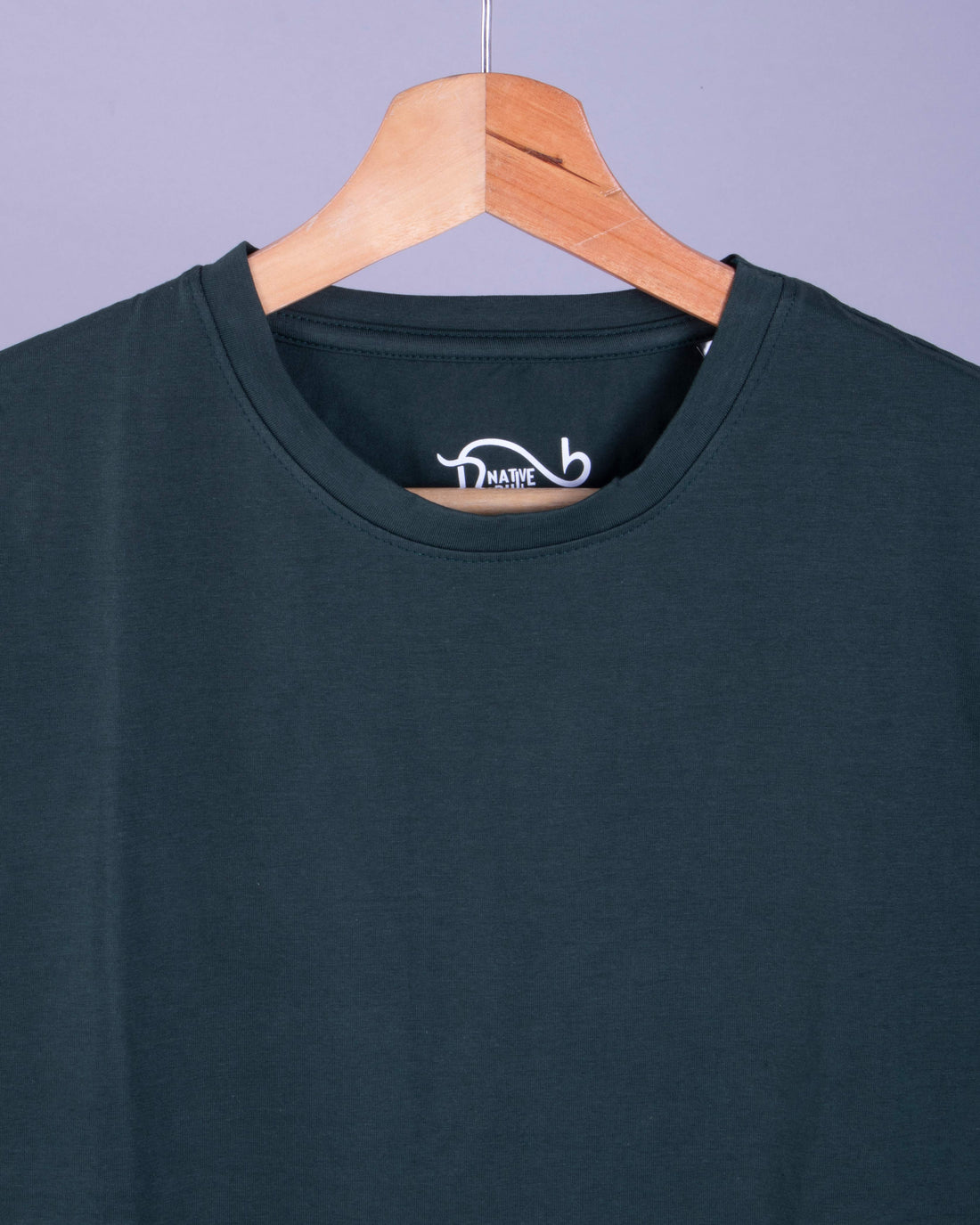 Nativebull Dark Green Color Cotton Half Sleeve Round Neck T Shirt