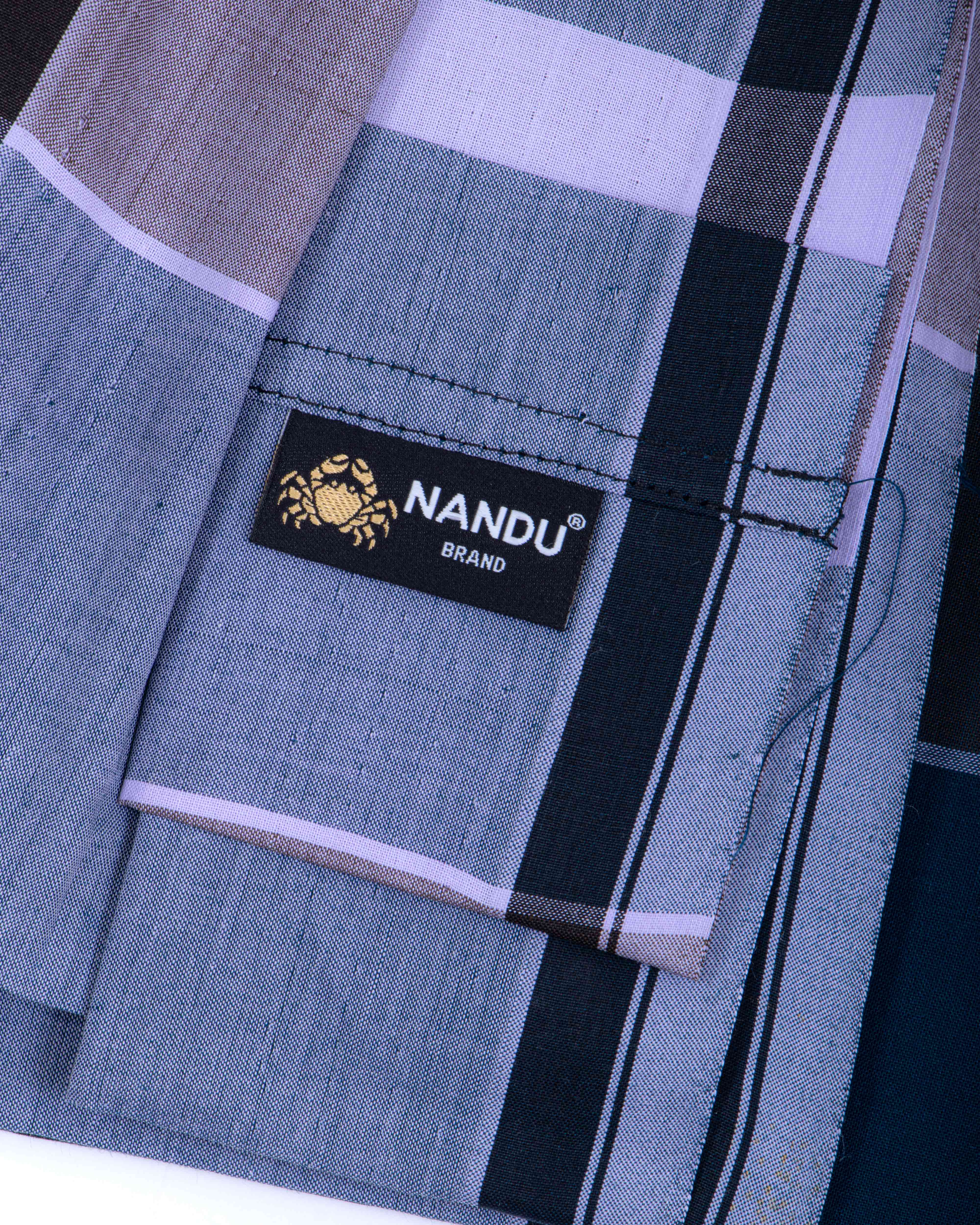 Buy Nandu Brand Blue Checkered 2.10m Stitched Lungi Online Jeyachandran