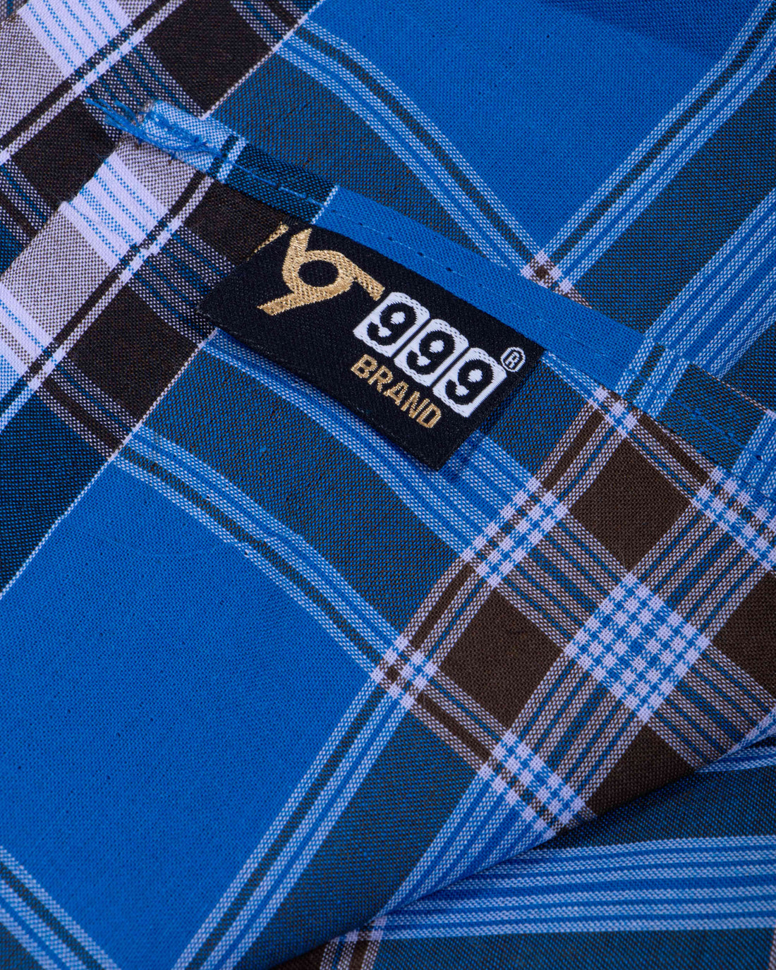 999 Brand Blue Checkered 2.10 m Stitched Lungi