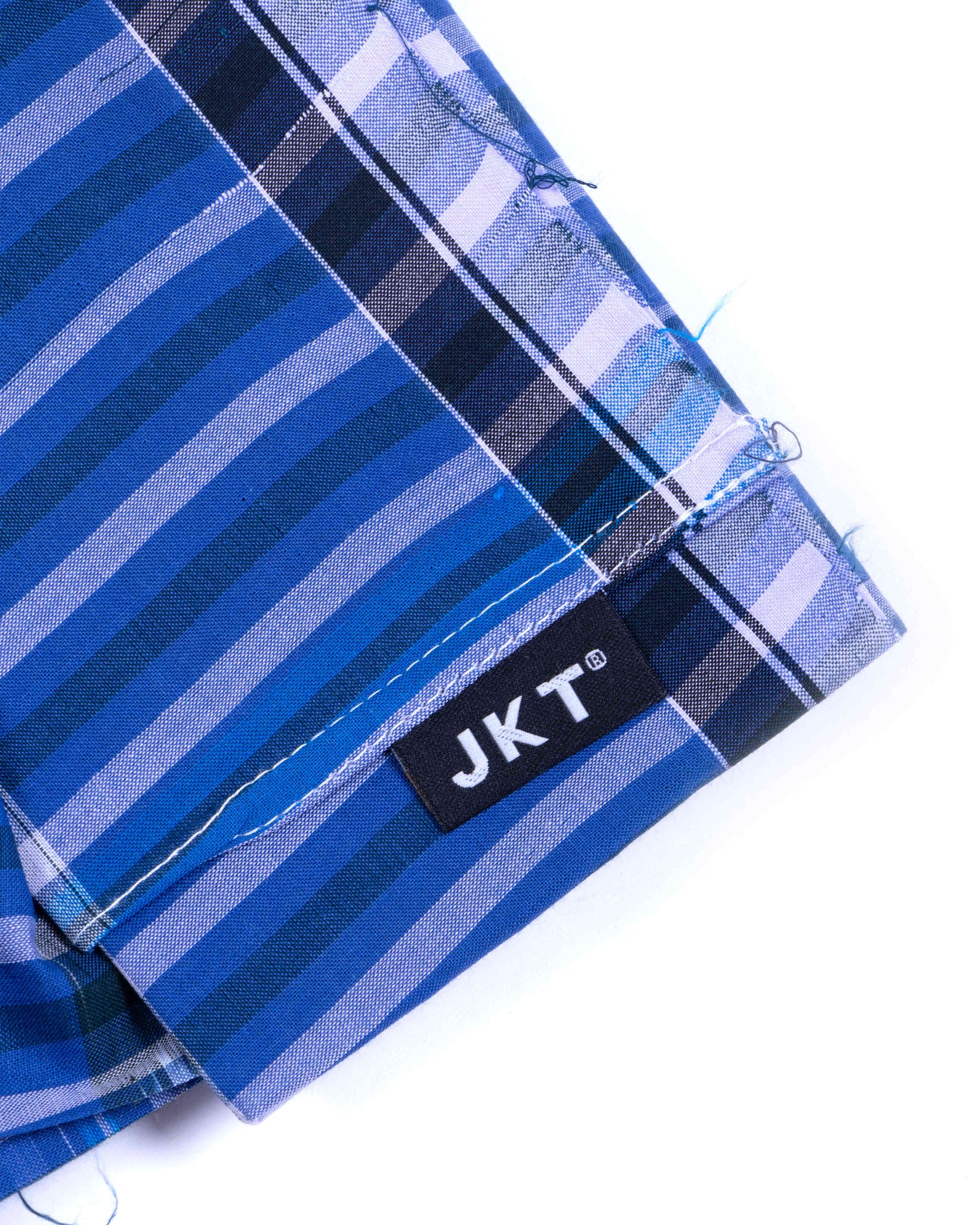 Buy JKT Brand Blue Striped 2.10 m Stitched Lungi